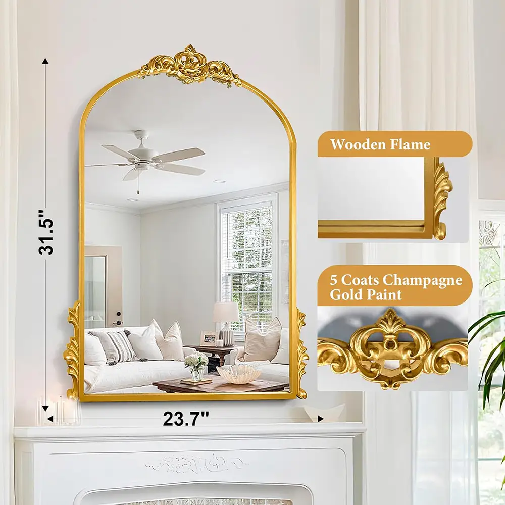 Anthropologie Dupes French Curve Arch Hanging Mirror