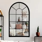 Wrought Iron Arched Wall Mirror